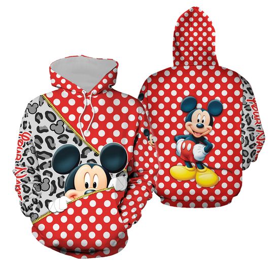 Disney Mickey Cute Leopard 3D Hoodie