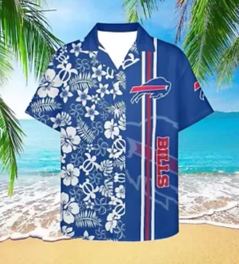 Buffalo Football Team Billss Hawaiian Button Down Shirt Unisex Adults