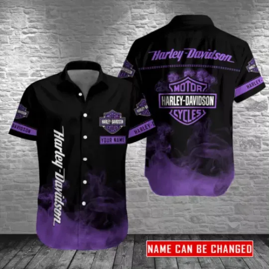 Haarleyy Davidson 3D Printed Hawaiian Shirt