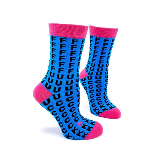 FFFFFFUUUUCCCCCKKK Women's Crew Socks | Sassy socks |  Inappropriate Swear Word Socks | Funny Curse Words Socks | Profanity Socks |