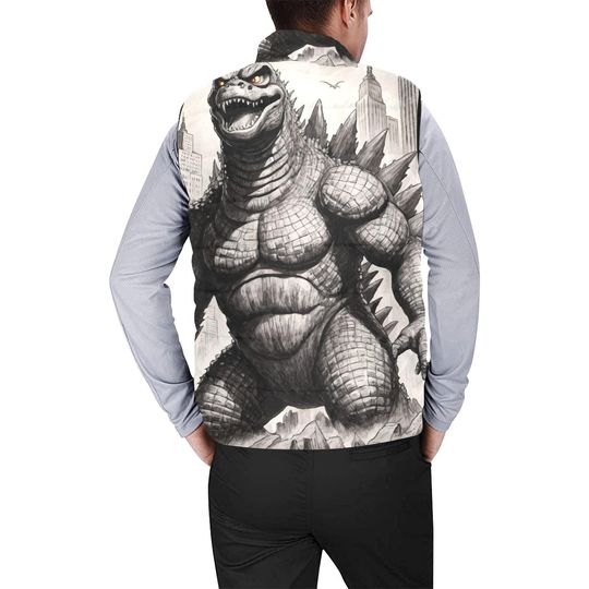 god zilla Gojira Kaiju Pencil Sleeveless Jacket