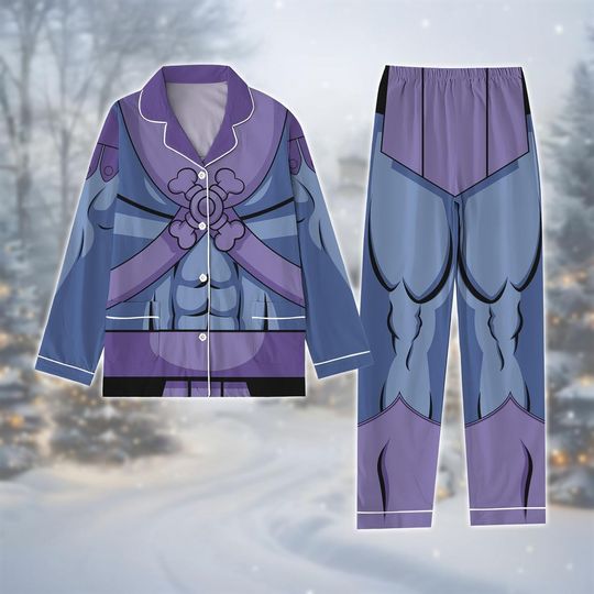 Christmas Skeletor Cosplay Pajamas Set, Masters Of The Universe Shirt, Villains Pajamas Family, Cartoon Movie Xmas Outfit, Gift For Fan