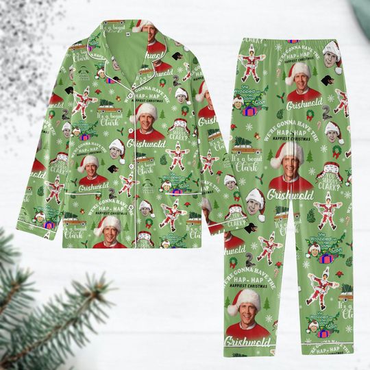 Christmas Griswold Pajamas, Clark Griswold Santa Pajamas Set, Griswold Xmas Pajamas, Christmas Tree Farm Shirt, Matching Family Pajamas