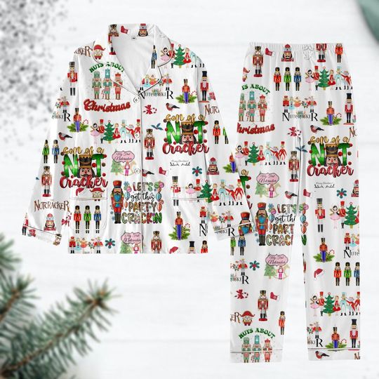 Nutcracker Christmas Pajamas, Nutcracker Ballet Women Pajamas, Winter Holiday Pajamas Set, Xmas Party Gift, Merry Christmas Shirt