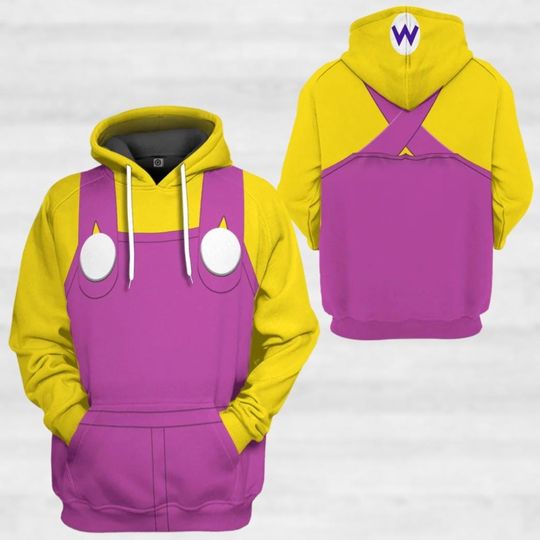 Super Mario Wario Cosplay Hoodie, Wario Cosplay Costume Hoodie, Super Mario Characters Hoodie, Hoodie For Men, Christmas Gift