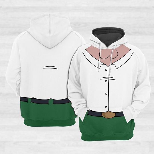 Peter Griffin Costume Hoodie, Peter Griffin Cosplay Hoodie, Family Guy 3D Hoodie, Cartoon Griffin Hoodie Men, Christmas Gift