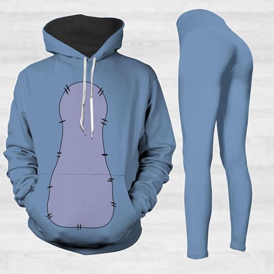 Disney Eeyore Cosplay Hoodie Leggings Set, Eeyore Winnie The Pooh 3D Hoodie, Eeyore Cosplay Costume, Disneyland Trip Shirt