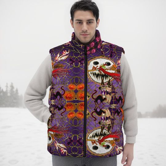 Plus size down vest Halloween Sleeveless Jacket | Winter Clothing | Gift Ideas