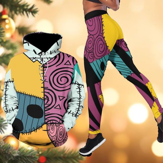 Sally Nightmare Before Christmas Hoodie And Leggings, Disney Sally Cosplay Costume, Halloween Shirt, Women's Leggings, Gift For Her
