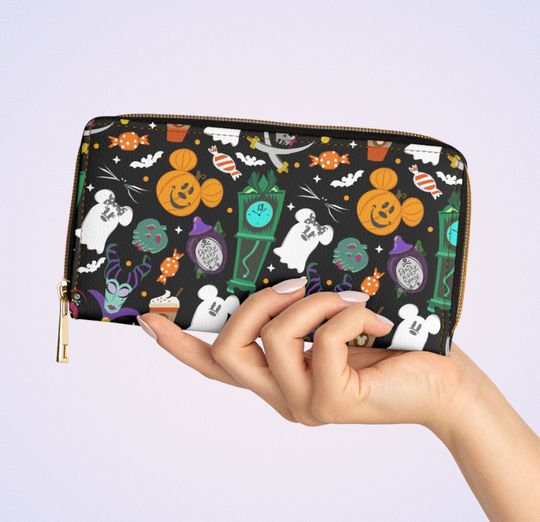 Mickey Halloween  Leather Wallet | Women Wallet | Gift For Women