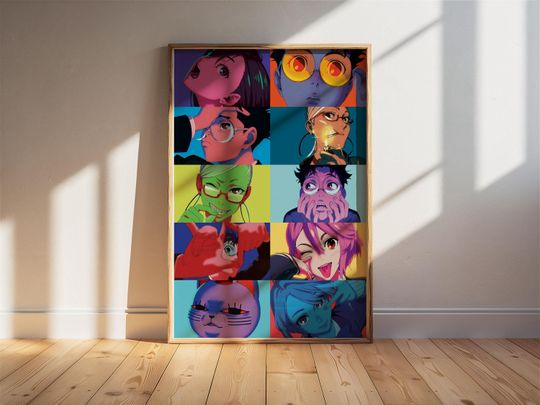 Dandadan Collage Style Poster - Neon Wall Art, Anime Decor, Home Aesthetic Print, Fan Art