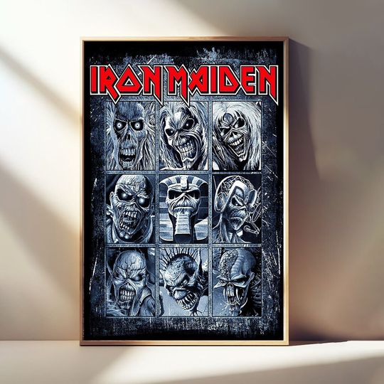 Iron Maiden Movies Posters, Room Decor Canvas Posters, Classic Film, Wall Art Poster, Poster Gifts