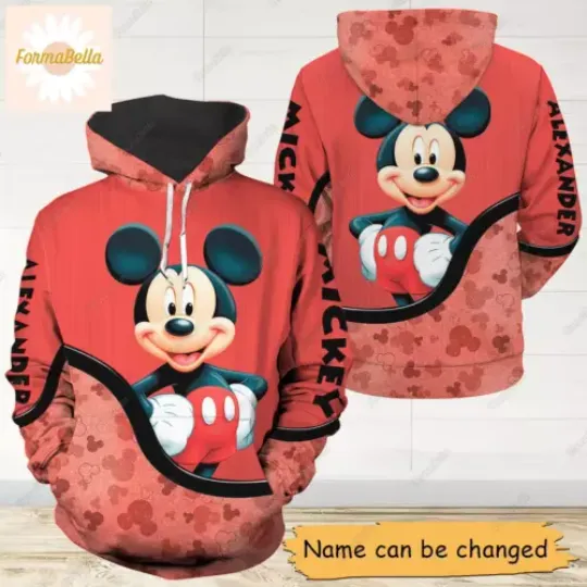 Mickey Mouse Personalized 3D HOODIE Best Price US Size Dad Gift Mother Day Gift