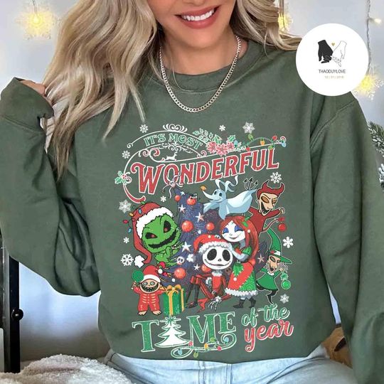 It's The Most Wonderful Time of The Year Sweatshirt, Nightmare Before Christmas shirt, Disneyland Christmas Tee, Mickey's Very Merry Xmas