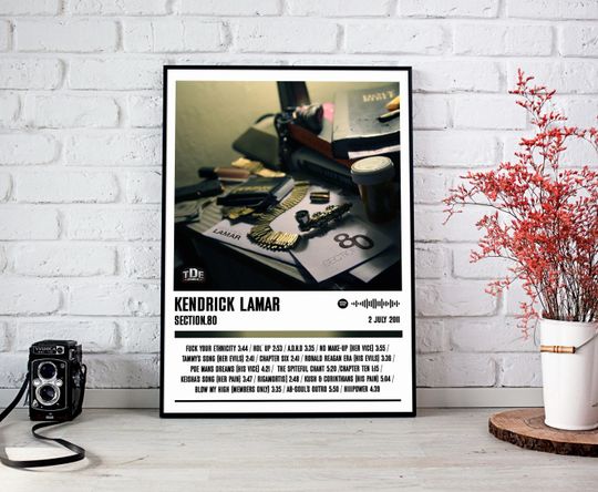 Kendrick Lamar  Poster Print | Section.80 Album Poster | Music Poster | Album Cover Poster | Wall Decor | Music Gift