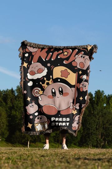 Kirby Woven Cozy Blanket | Gaming