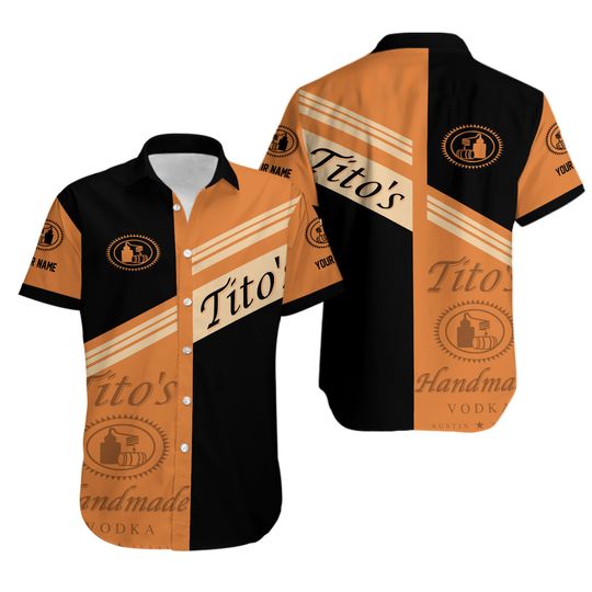 Tito Button Shirt, Personalized Titos Shirt, Titos Vodka Shirt, Button Up Shirt