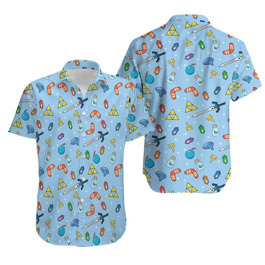 Zelda Items Tropical Hawaiian Shirt
