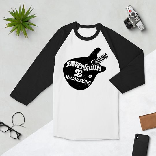 3/4 sleeve Auditorium B Woodworking Unisex T-shirt - Baseball Tee