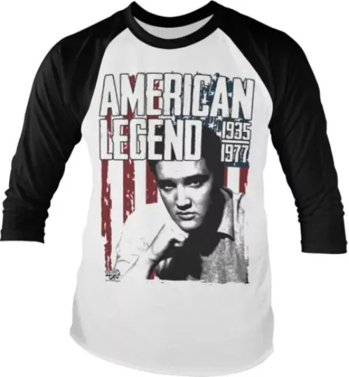 Elvis Presley Unisex 3\4 Sleeve Baseball Tee