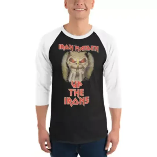 Iron Maiden Unisex 3\4 Sleeve Baseball Tee