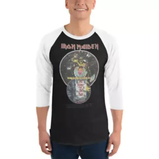 Iron Maiden Unisex 3\4 Sleeve Baseball Tee