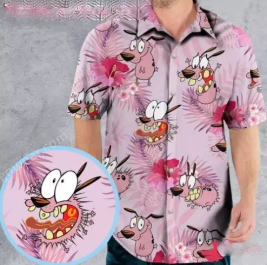 Courage The Cowardly Dog Hawaiian Shirt  Gift For Fans All Sizes