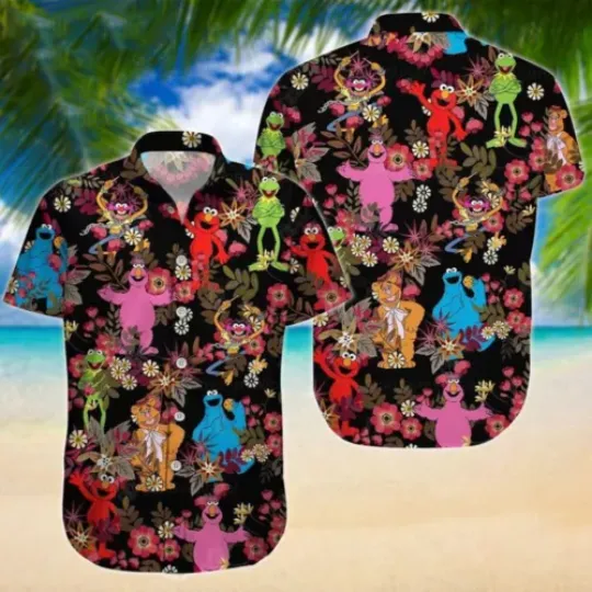 Muppets Hawaiian Shirt,  Button Down Full Size