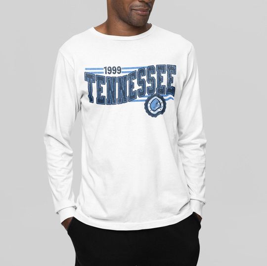 Tennessee Football Retro Crewneck Long Sleeve, Titan Retro Long Sleeve Shirt, Tennessee Unisex Shirt, Game Day T-Shirt, Titan Fan Gift