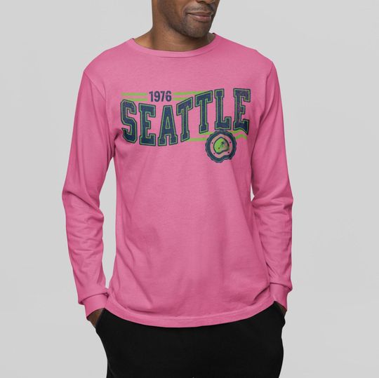 Seattle Football Retro Crewneck Long Sleeve, Seahawk Retro Comfort Colors Shirt, Seattle Unisex Shirt, Game Day T-Shirt, Seahawk Fan Gift