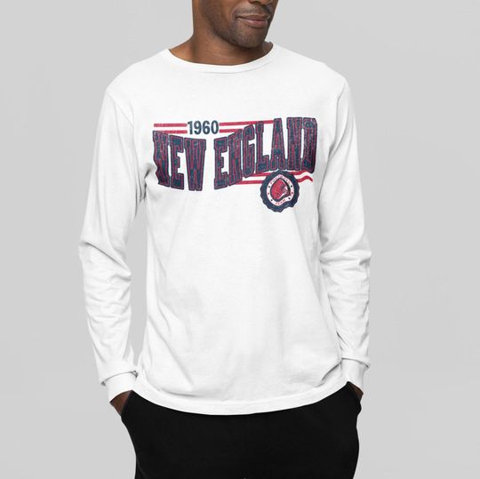 New England Football Retro Crewneck Long Sleeve, Patriot Retro Long Sleeve Shirt, NE Unisex Shirt, Game Day T-Shirt, Patriot Fan Gift