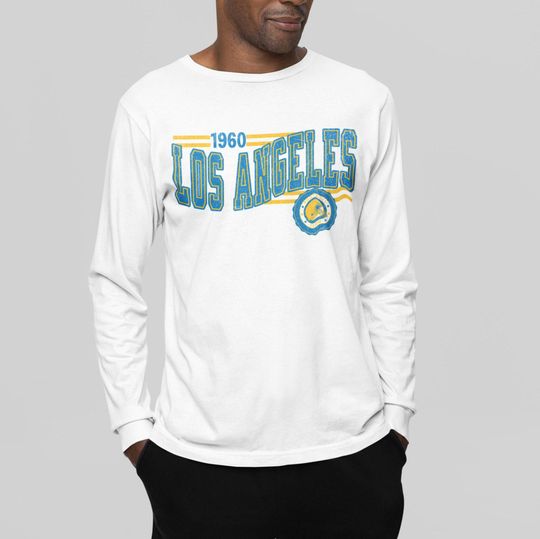 Los Angeles Football Retro Crewneck Long Sleeve, Charger Retro Long Sleeve Shirt, LA Unisex Shirt, Game Day Shirt, Charger Football Fan Gift