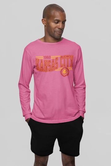 Kansas City Football Retro Crewneck Long Sleeve, Chief Retro Comfort Colors Shirt, KC Unisex Shirt, Game Day TShirt, Chief Football Fan Gift