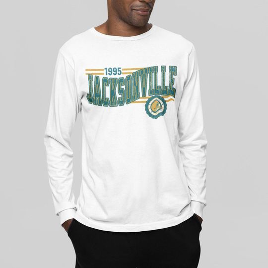 Jacksonville Football Retro Crewneck Long Sleeve, Jaguar Retro Long Sleeve Shirt, Jax Unisex Shirt, Game Day T-Shirt, Jaguar Fan Gift