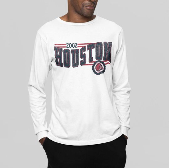Houston Football Retro Crewneck Long Sleeve, Texan Retro Long Sleeve Shirt, Houston Unisex Shirt, Game Day T-Shirt, Texan Football Fan Gift