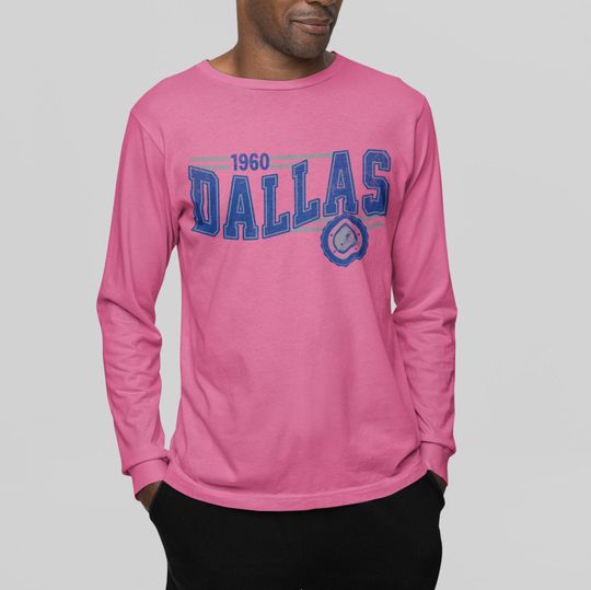 Dallas Football Retro Crewneck Long Sleeve, Cowboy Retro Comfort Colors Shirt, Dallas Unisex Shirt, Game Day T-Shirt, Cowboy Fan Gift