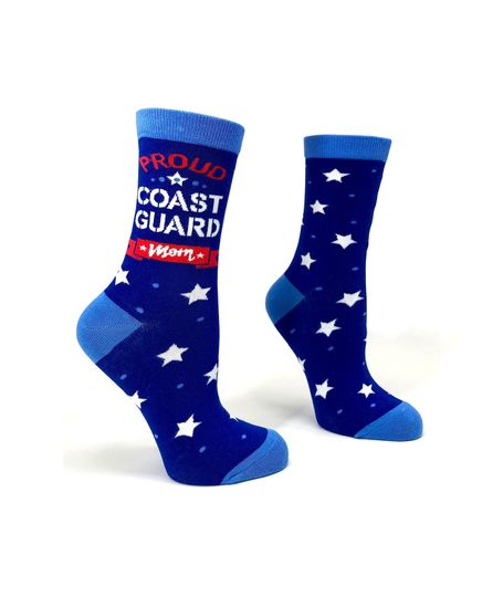 Proud Coast Guard Mom Women's Crew Socks | Army Mom Gift | Good Causes Socks | Ladies' Army Socks | US Army Novelty Socks