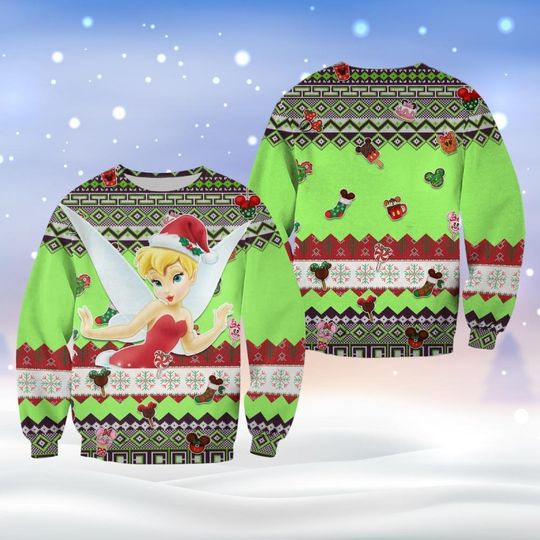 Christmas Tinker Bell Ugly Sweater, Peter Pan Tinker Bell Sweatshirt, Disney Neverland Xmas Shirt, Disney Princess Shirt, Gift For Her