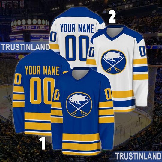 Personalized Buffalo Sabres Hockey Jersey, Jersey For Men With Your Team Name, Fan Hockey Jersey
