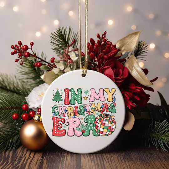 Christmas Ornaments Best Friend Unique Christmas Gift Custom Retro Tree Ornament Custom In My Christmas Era Swiftmas Christmas Ornament