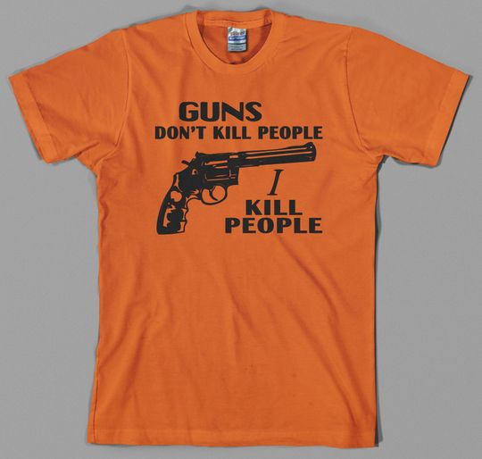 Guns don't kill people, I kill people T shirt - happy gilmore Adam Sandler Shooter Mcgavin 90s Movie Golf Boss Funny Richard Kiel Mr Larson
