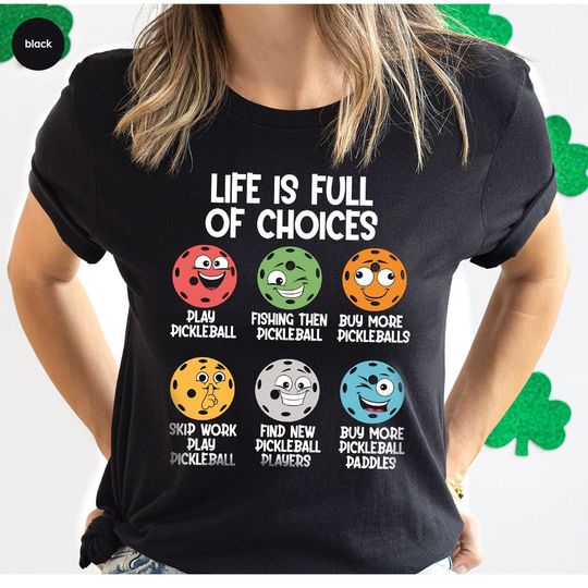 Pickleball Shirt, Sport Vneck Shirt, Pickleball Player Shirt, Sport Clothes, Funny Pickleball Graphic Tees, Pickleball Gifts, Gift for Her