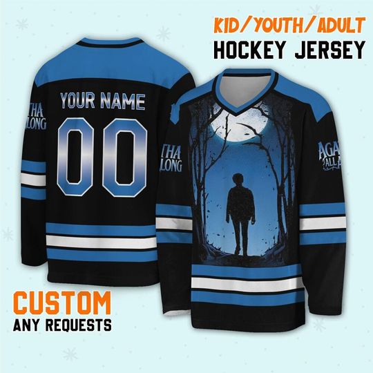 Personalized Agatha All Along Teen Jersey Hockey, Agatha Harkness All Along Character Hockey, The Witches Road Shirt, Agatha Harkness