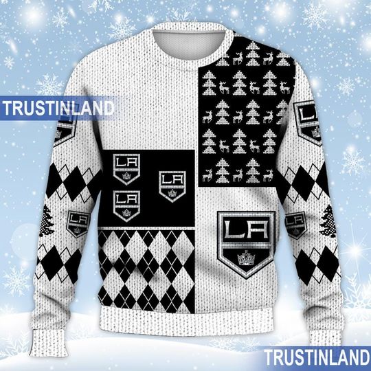Los Angeles Kings Ugly Sweater Christmas, Ice Hockey NHL Sweatshirt Pattern 3D All Over Print Hoodie, Shirt Xmas Full Print