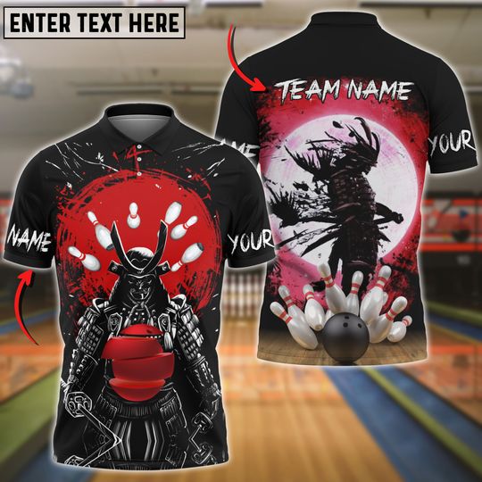 Bowling And Pins Showdown Red Customized Name 3D Shirt