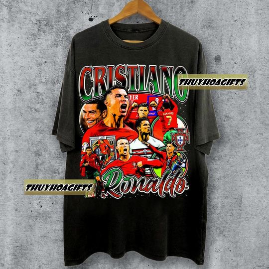 Limited Cristiano Ronaldo Vintage 90s Bootleg T-shirt, CR7 Vintage Shirt, Retro Football Tee Gifts For Man And Women Unisex T-Shirt