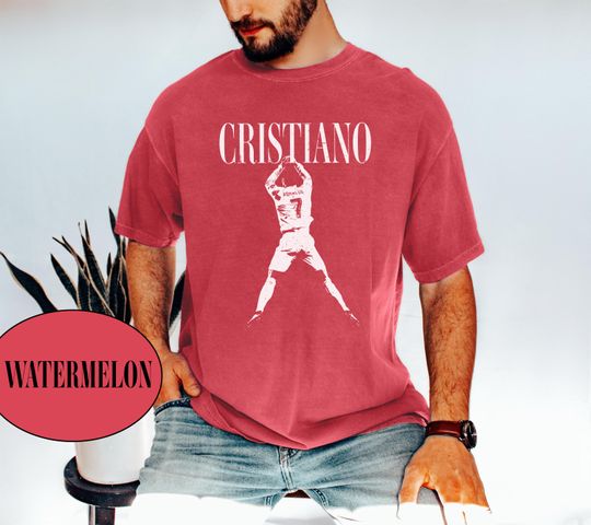 Cristiano Ronaldo CR7 Vintage 90s T-Shirt, Cristiano Ronaldo fan shirt, Gift For Woman and Man Unisex Comfort Colors T-Shirt.