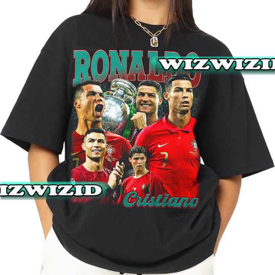 Retro 90's Cristiano Ronaldo Homage T-Shirt, Cristiano Ronaldo Fan Tee Graphic T-Shirt, Gift For Women and Man Unisex T-Shirt