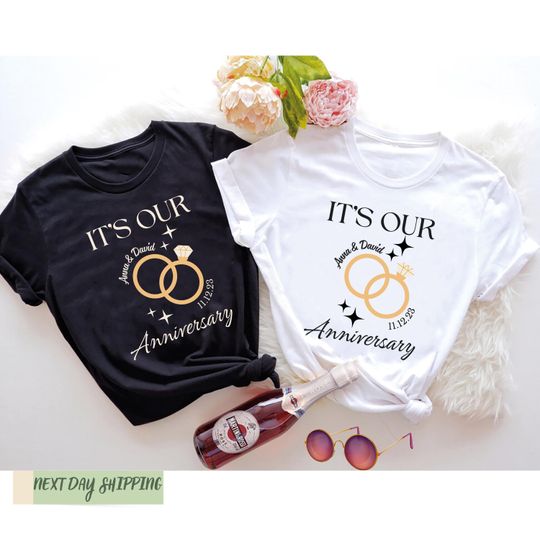 It's Our Anniversary Couple Shirt,Couple Anniversary Shirt,Couple Anniversary Vibes,Wedding Gift For Couple,Engagement Shirt,Valentine Shirt