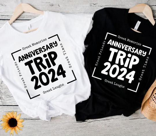 Anniversary Trip 2024 T-shirt, Anniversary Shirt, Couples Trip T-shirt, His and Hers Vacation Shirts